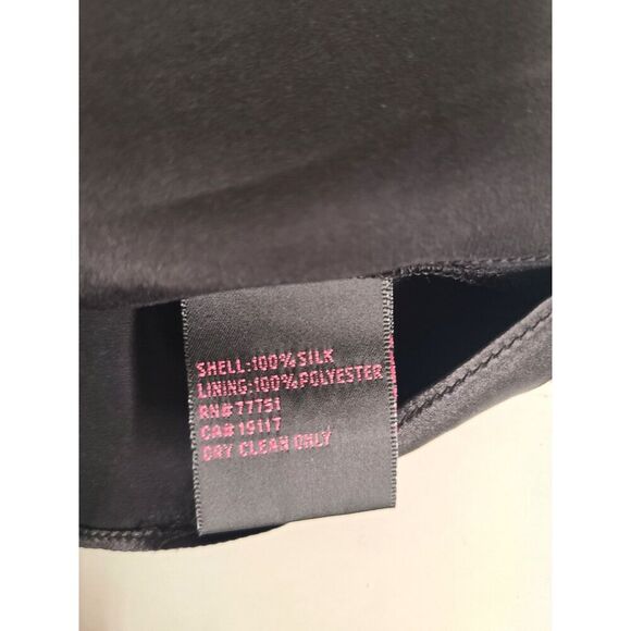 Vtg Betsey Johnson 100% Silk Y2K Black Long Sleeve Mini Dress Sz 4 V Neck Mesh S - Picture 6 of 9